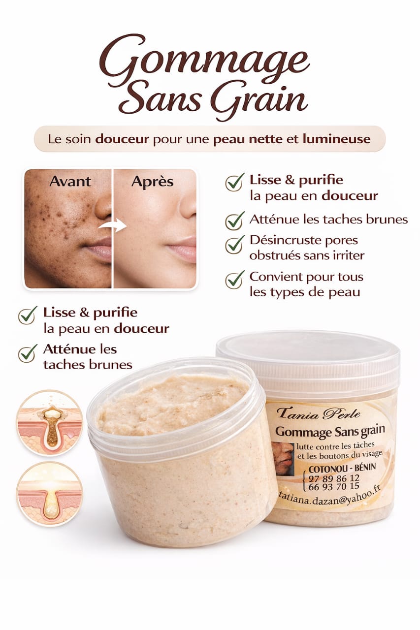 Pot de gommage sans grain Tania Perle